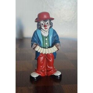Vintage Gilde Clown With Accordian, Perfect Condition